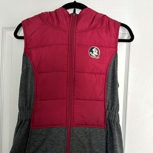 Florida State Seminoles FSU Hooded Quilted Puffer Vest NWOT